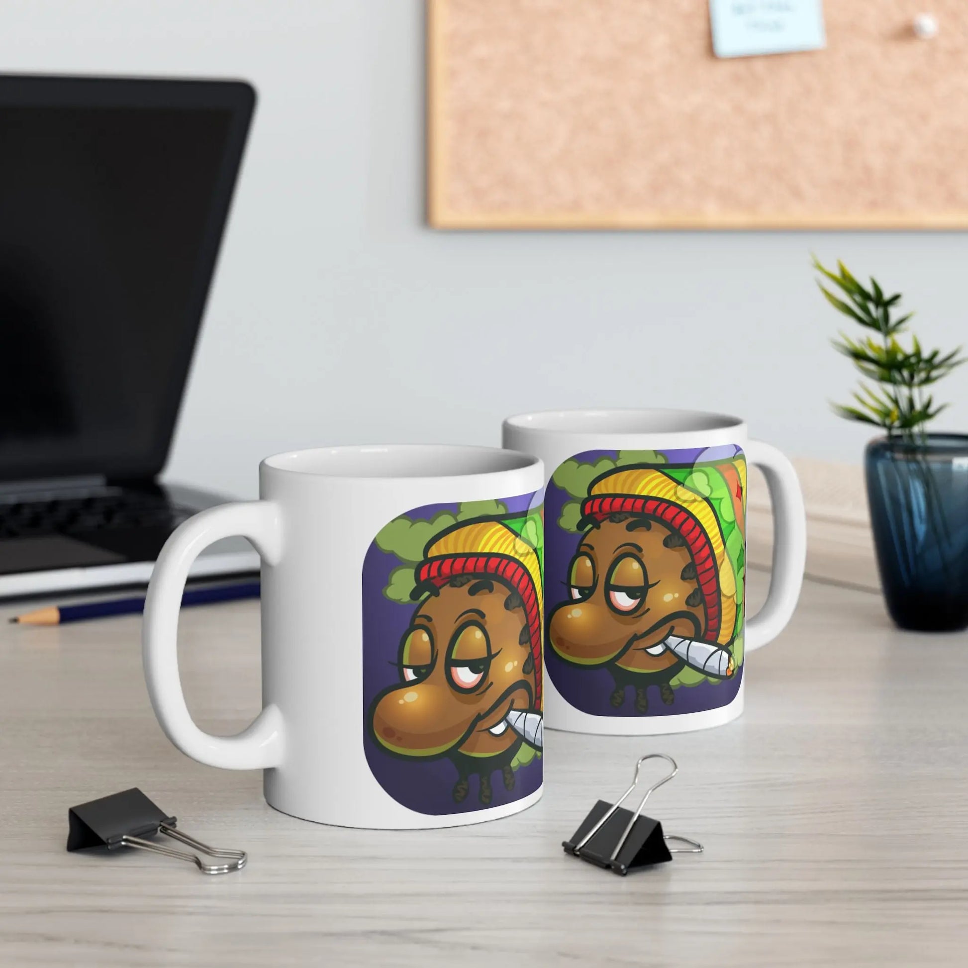 Funny Weed-Themed Ceramic Mug - Reggae Kush