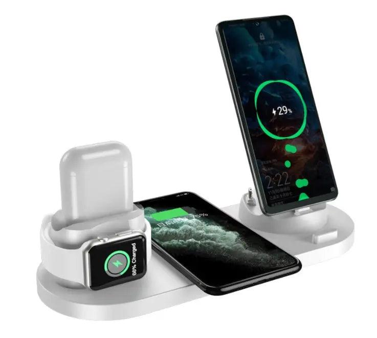 IrieCharge™ 6-in-1 Wireless Charger - iPhone & Apple Watch - 15W Fast Charging - Reggae Kush