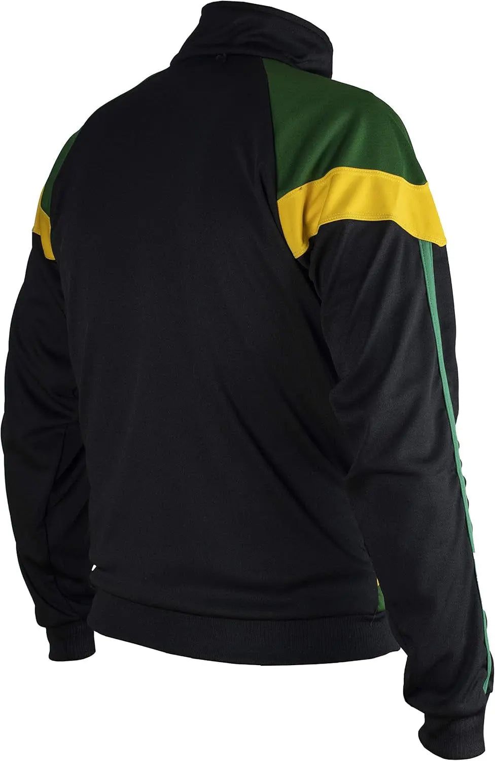 Long Sleeved Reggae Zip-Up Jacket - Unisex (Black, Green and Yellow) - XXL - Reggae Kush