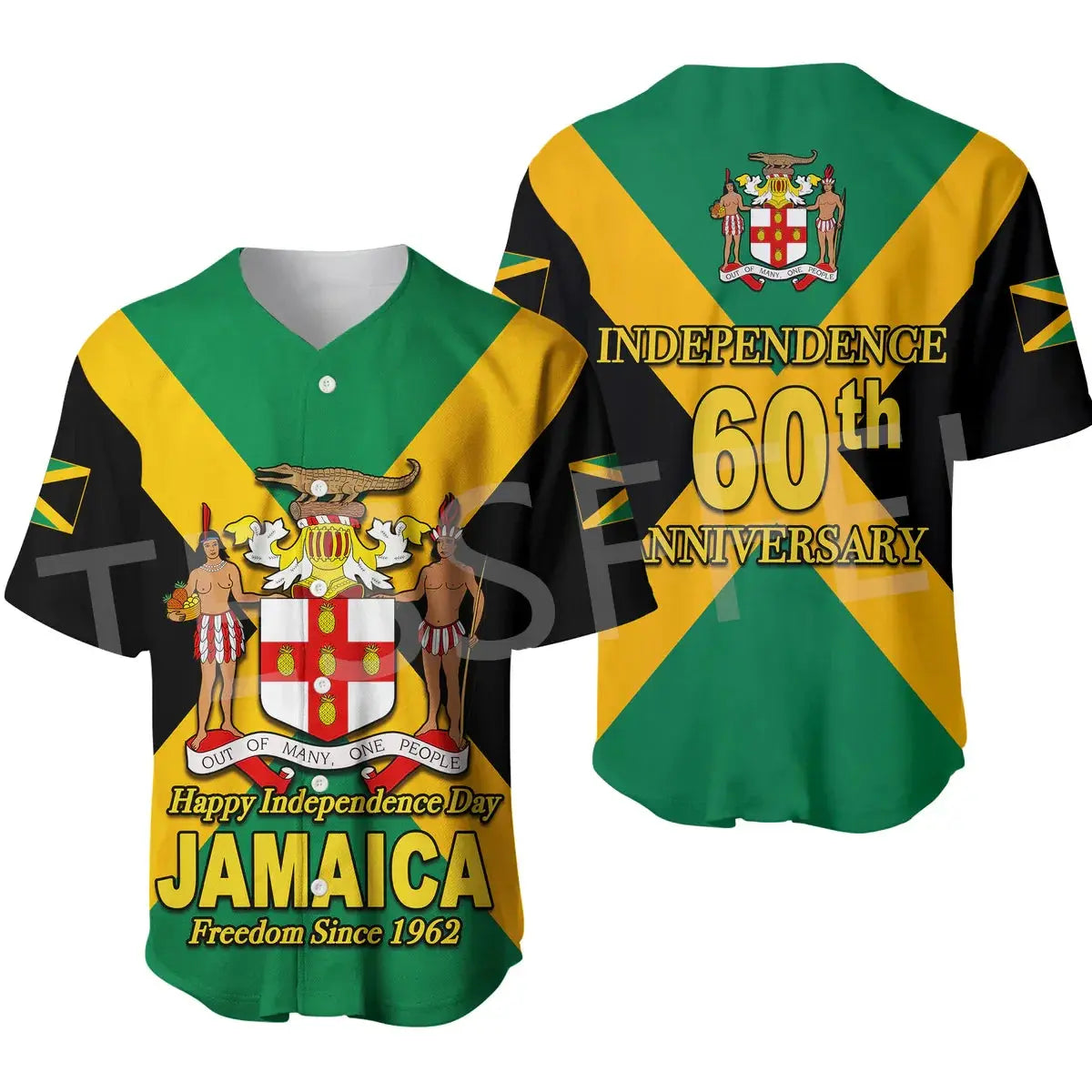 Jamaica Reggae Flag Jersey - Irie Vibes, Unisex - Reggae Kush - Reggae Kush