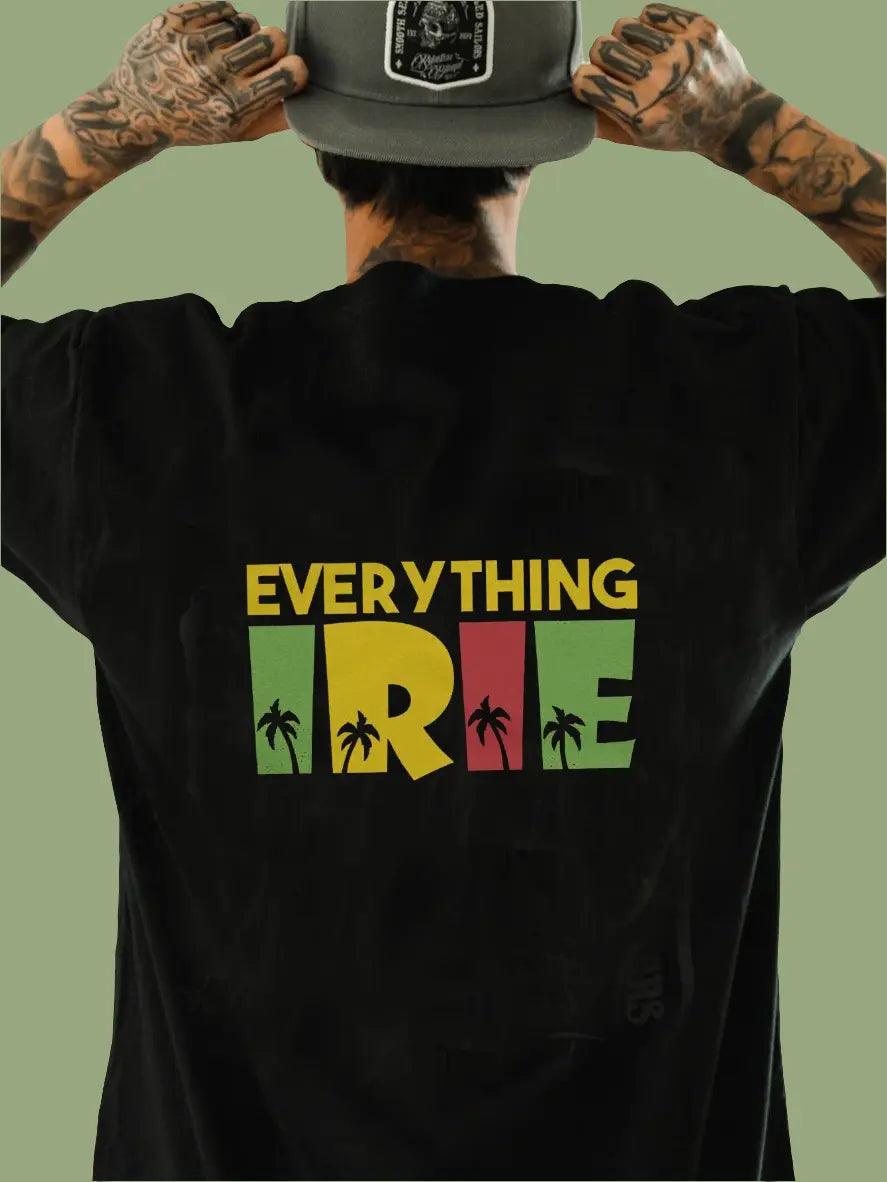 Reggae Kush 'Everything Irie' T-Shirt - Rasta Graphic Tee - Organic Cotton Blend - Reggae Kush