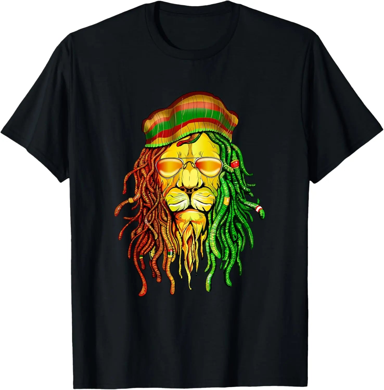 Reggae Music Lovers, Jamaican Lion T-Shirt - Reggae Kush
