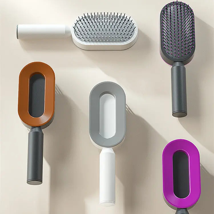 Self-Cleaning Hair Brush – Effortless Detangling & Scalp Massage - Reggae Kush