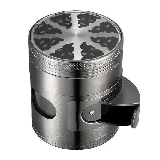 Zinc Alloy 4-Piece, 3-Chamber Grinder - 2.4 Inch - Reggae Kush